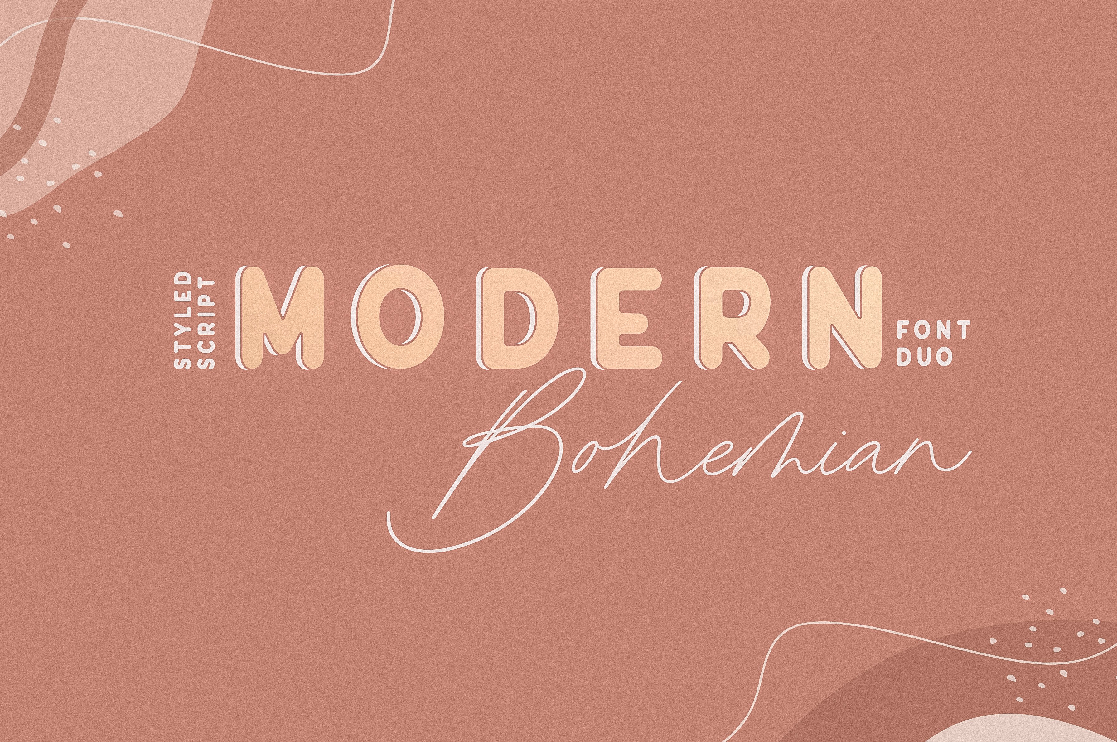 Modern Bohemian Font Duo cover image.