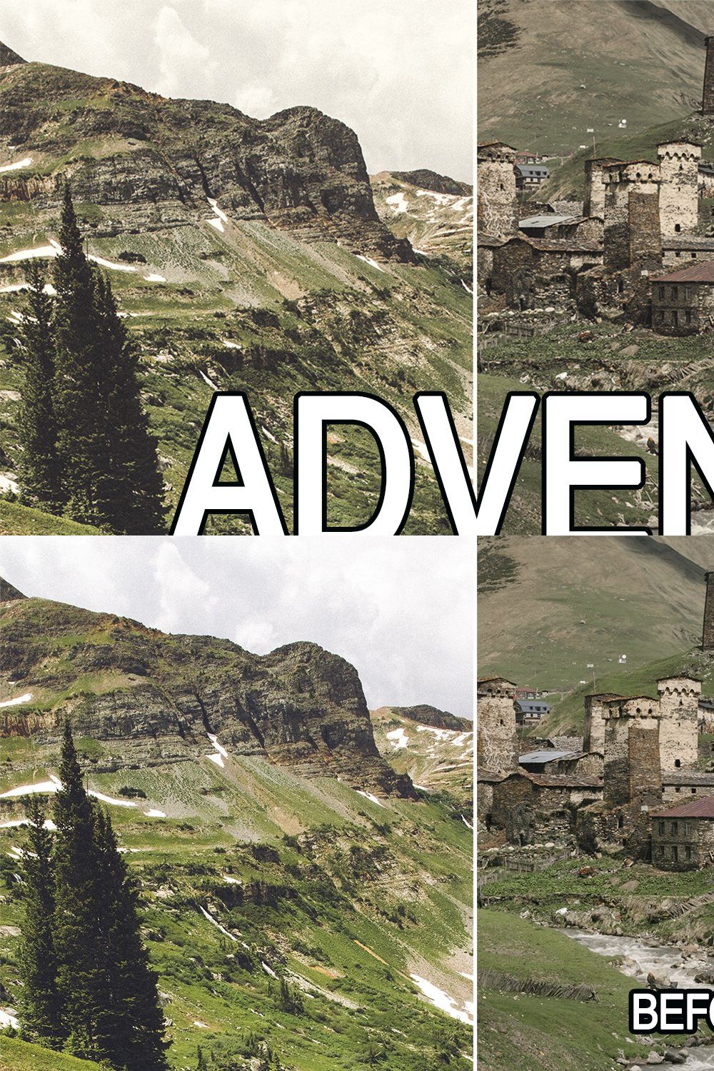 10 Adventure Lightroom Presets pinterest preview image.