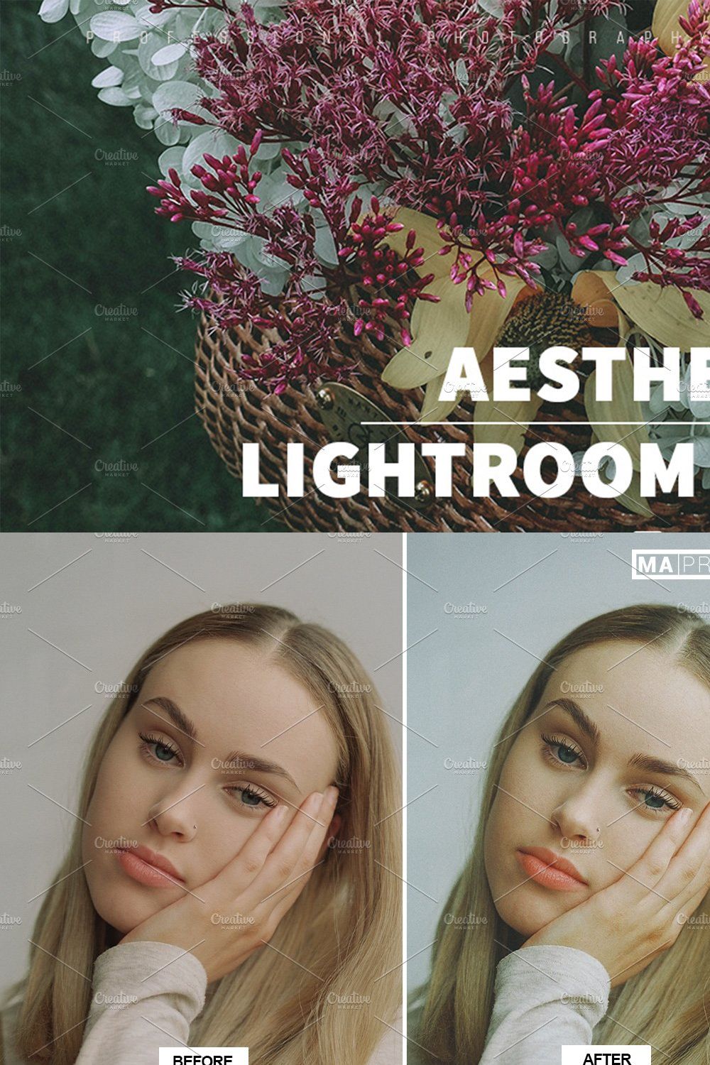 10 AESTHETIC FILM Lightroom Presets pinterest preview image.