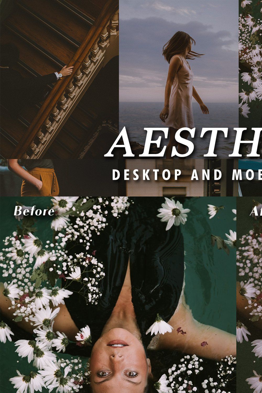 10 Aesthetic Lightroom Presets pinterest preview image.