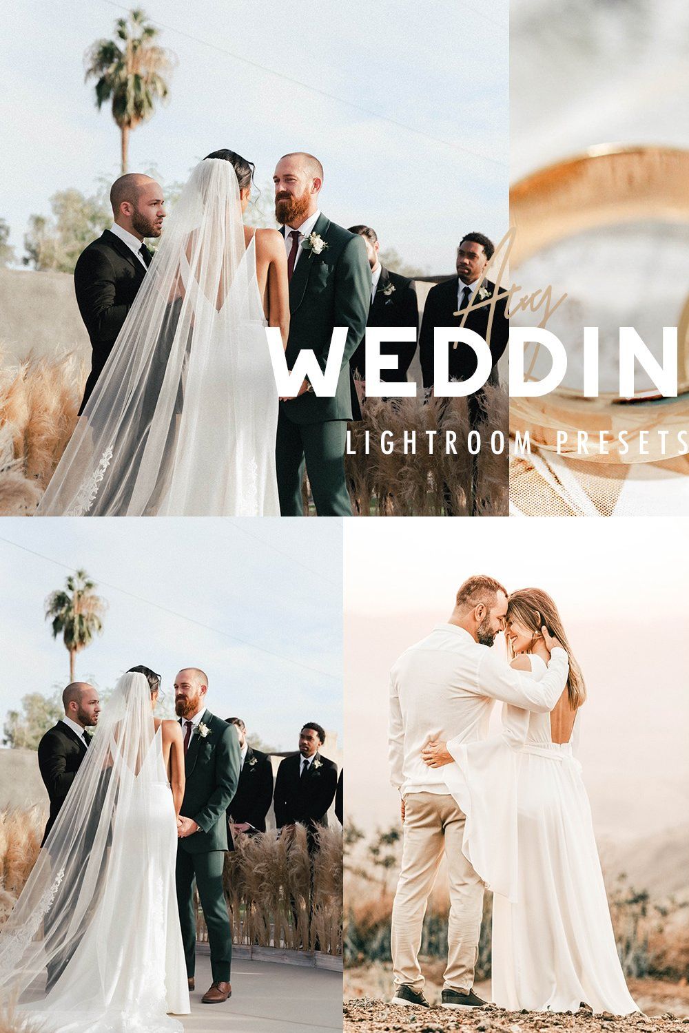 10 AIRY WEDDING LIGHTROOM PRESETS pinterest preview image.