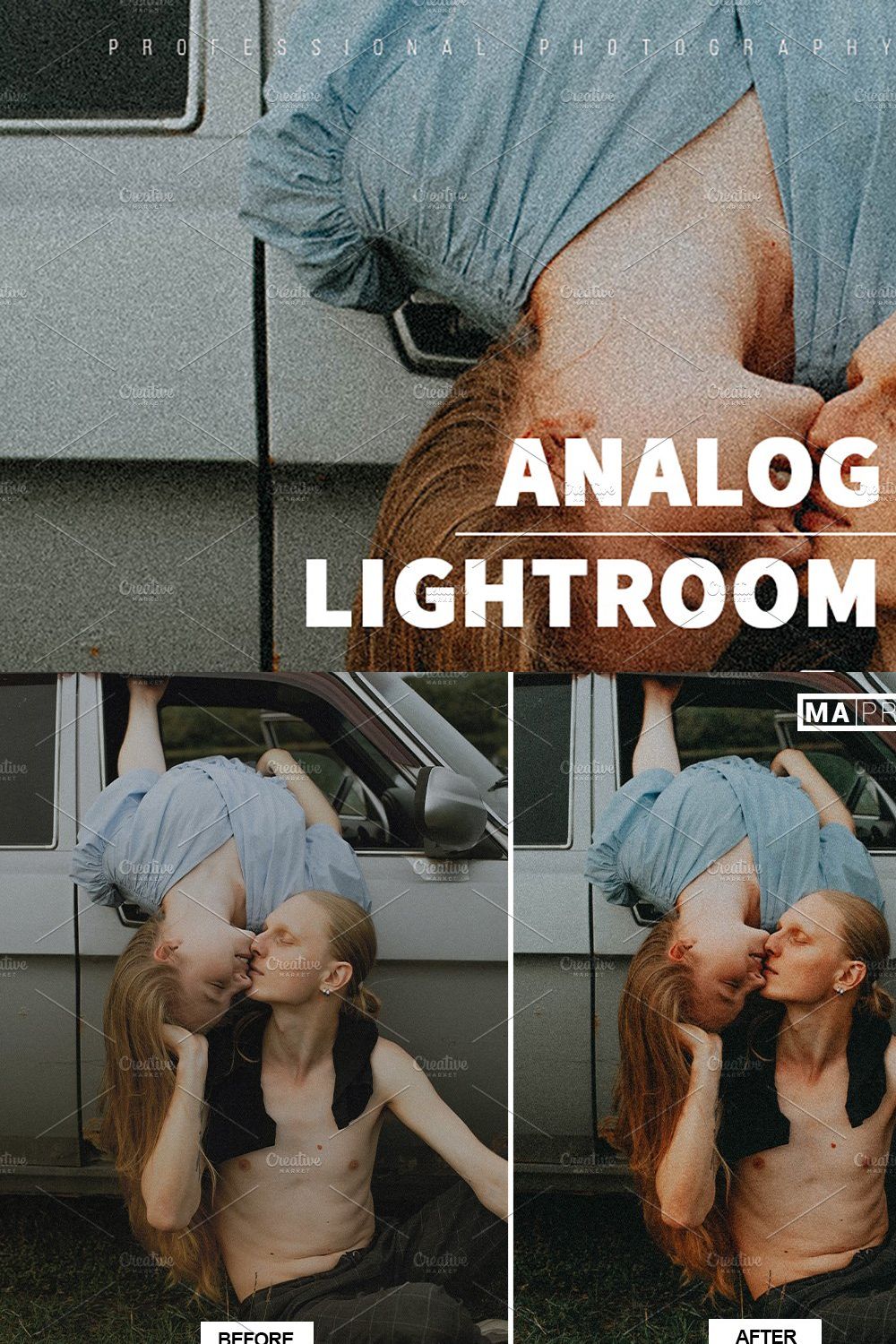 10 ANALOG FILM Lightroom Presets pinterest preview image.