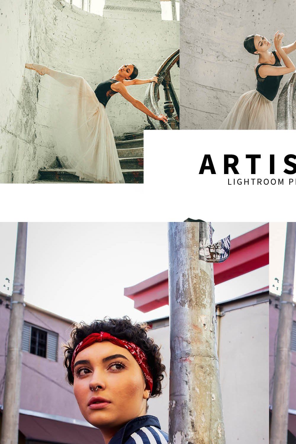 10 Artistic Lightroom Presets pinterest preview image.