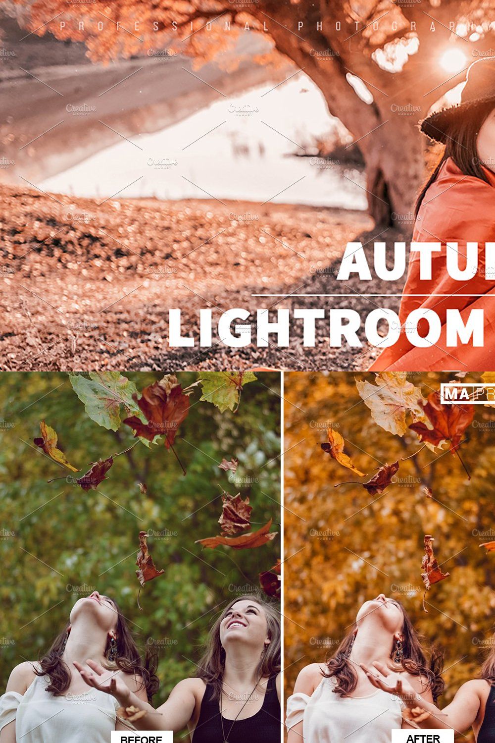 10 AUTUMN Lightroom Presets pinterest preview image.