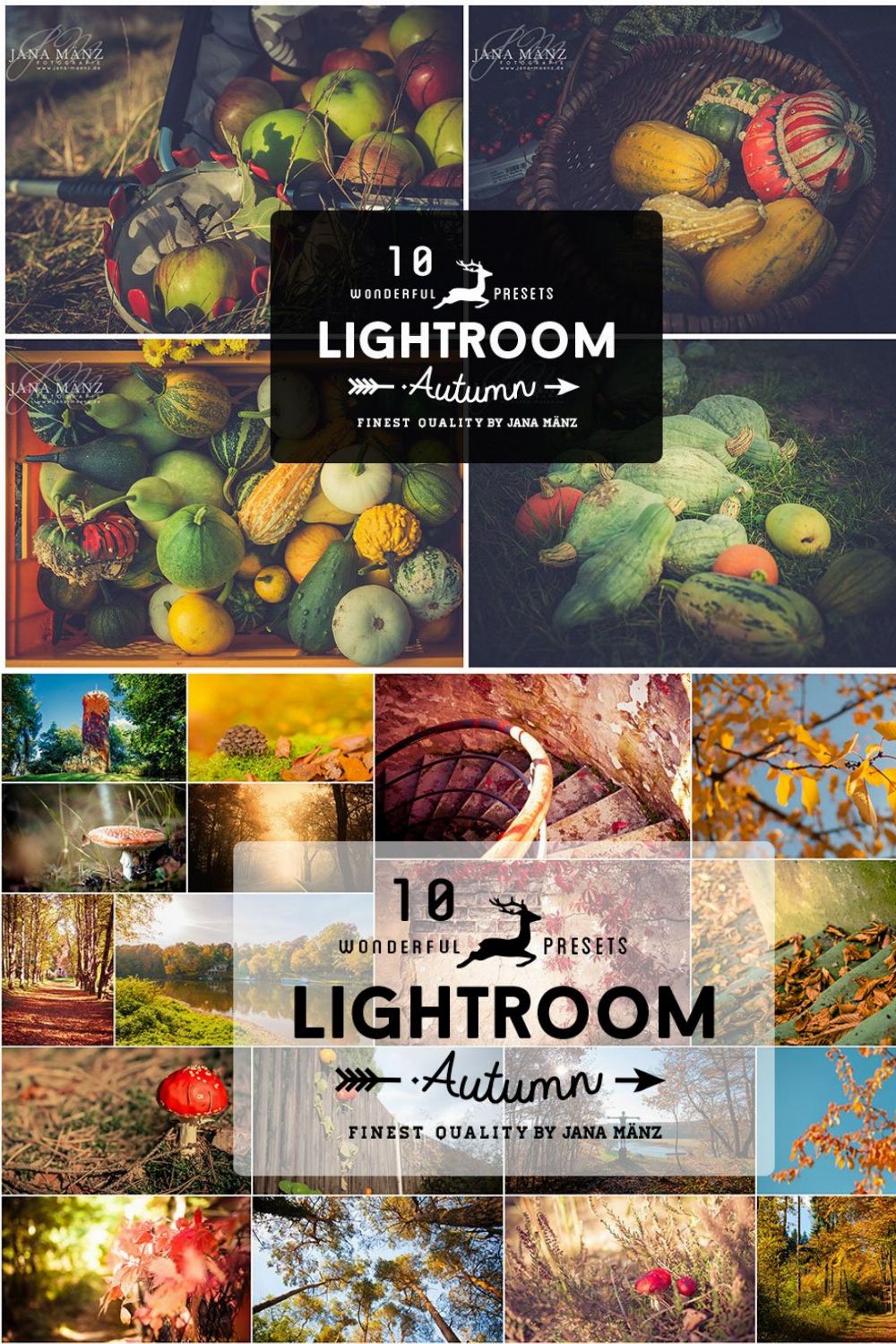 10 Autumn Vintage Lightroom Presets pinterest preview image.