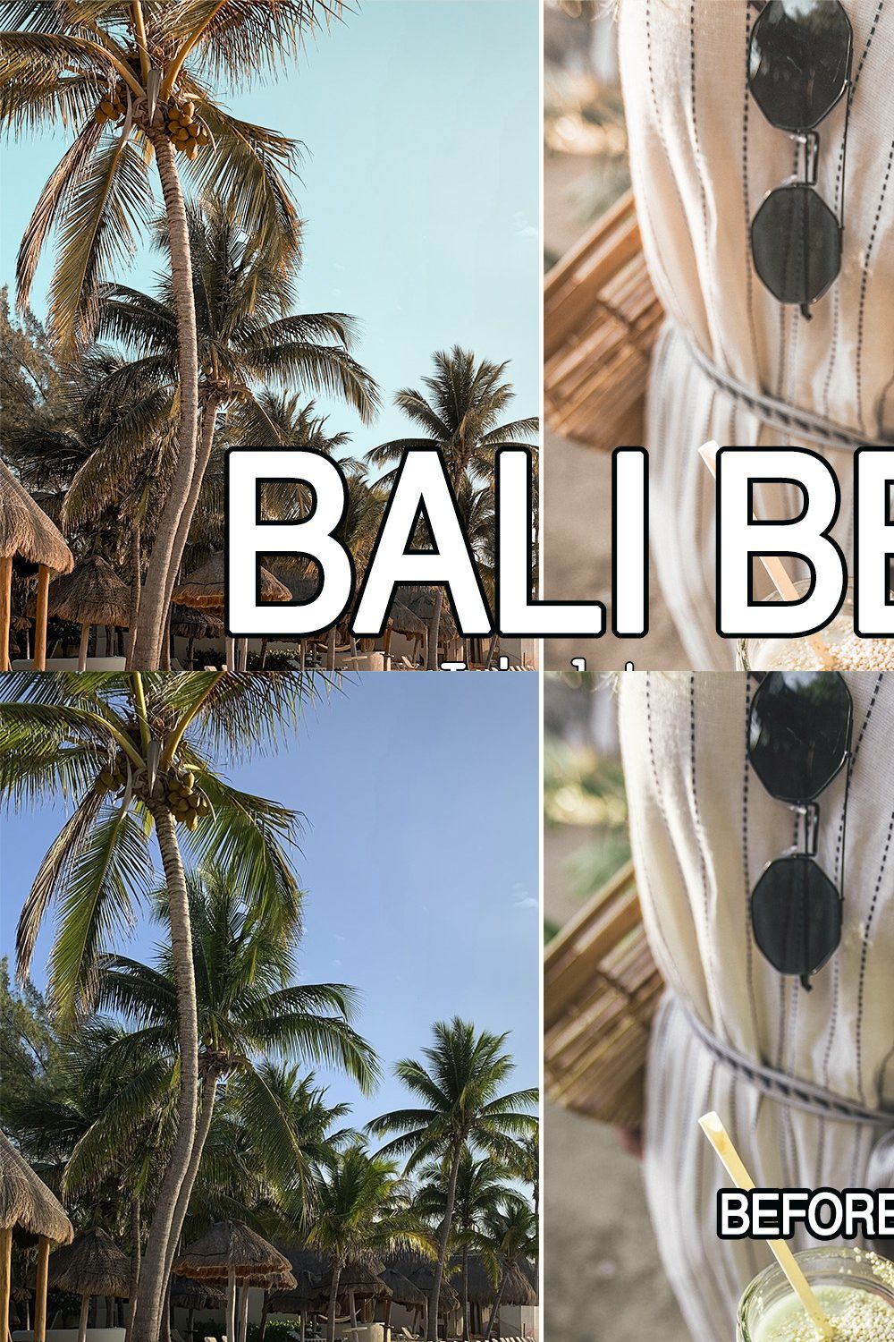 10 Bali Beach Lightroom Presets pinterest preview image.