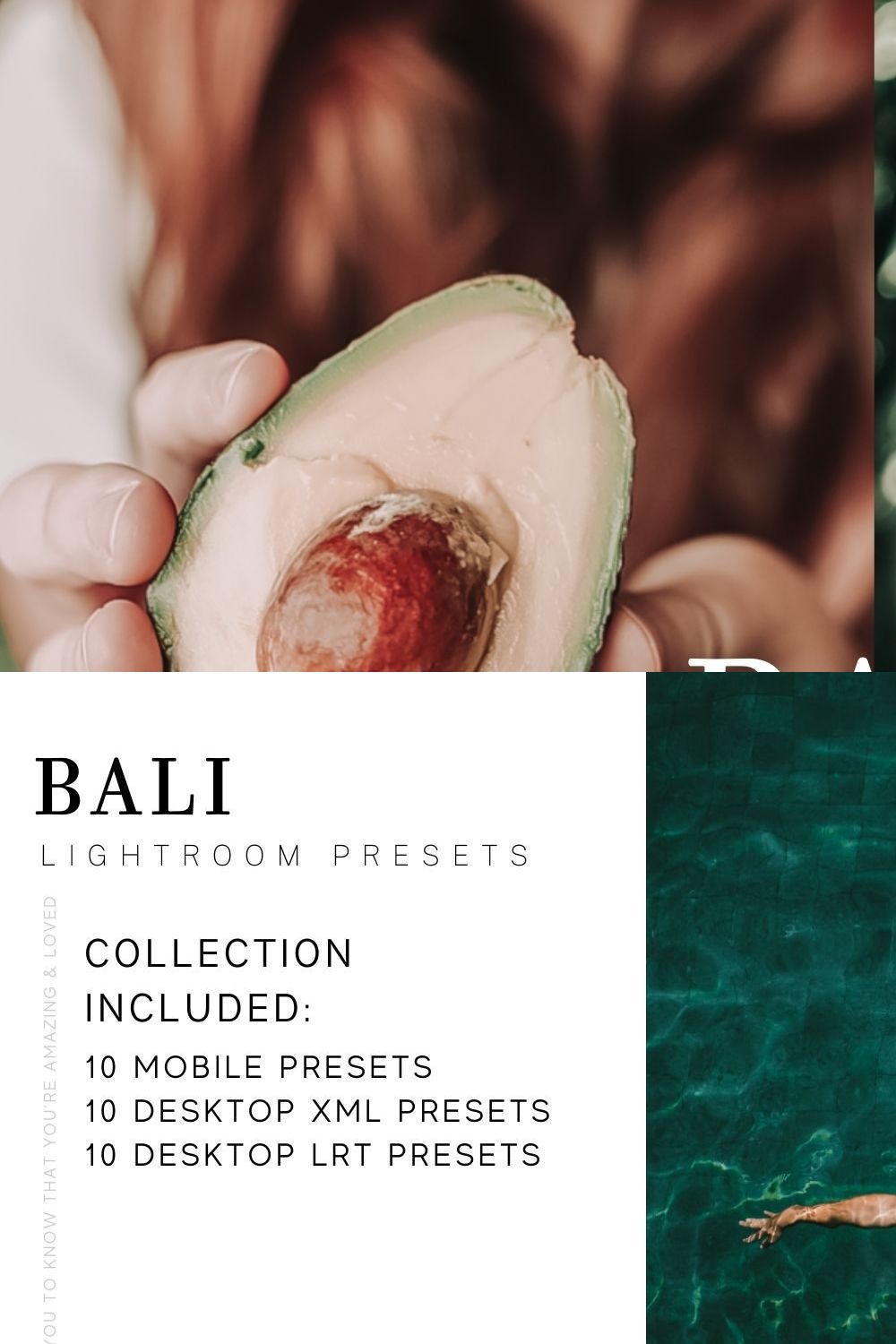 10 BALI LR MOBILE DESKTOP PRESETS pinterest preview image.