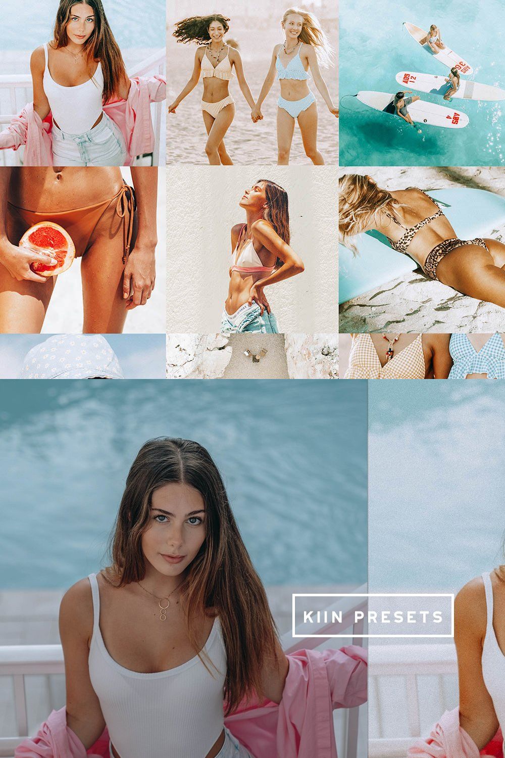 10 BEACHY LIGHTROOM MOBILE PRESETS pinterest preview image.