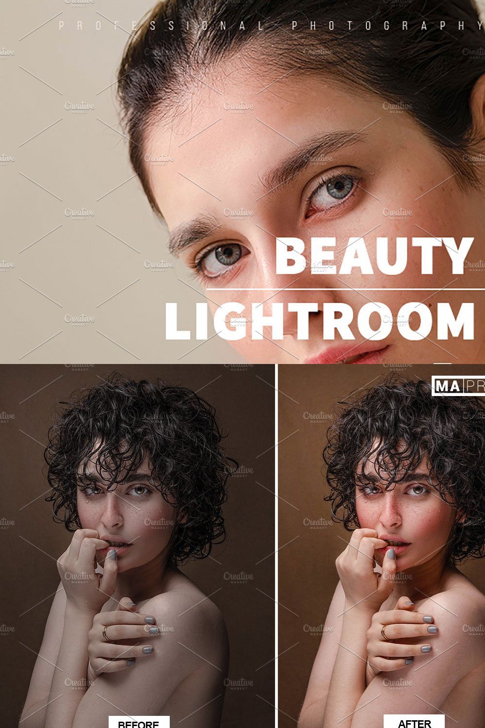 10 BEAUTY SKIN Lightroom Presets pinterest preview image.