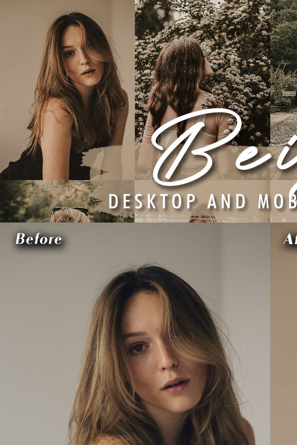 10 Beige Lightroom Presets pinterest preview image.