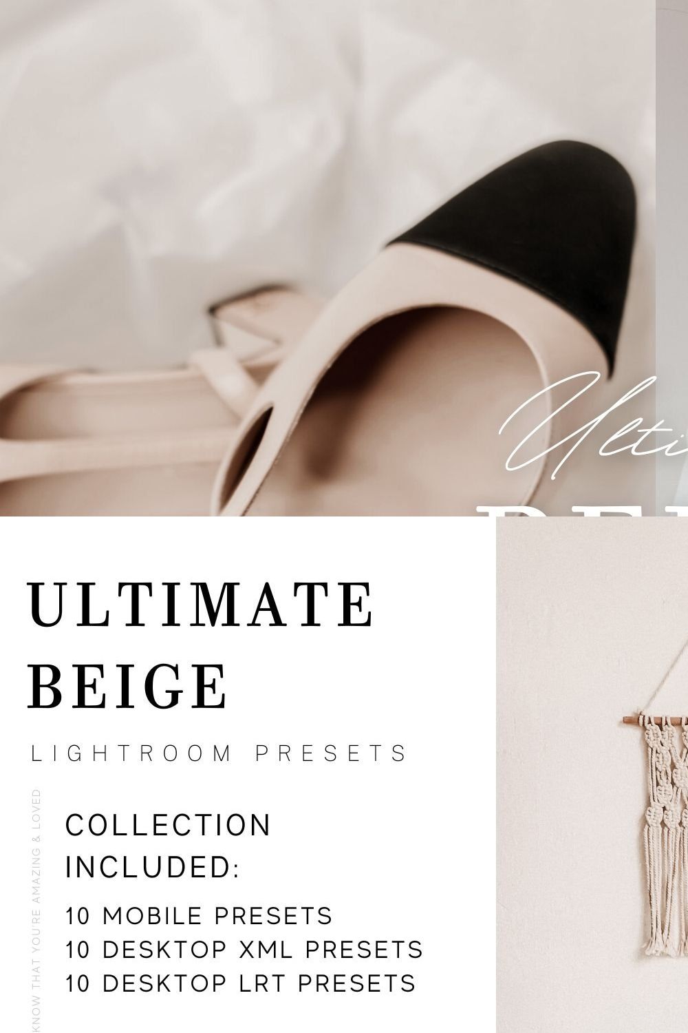 10 BEIGE LIGHTROOM PRESETS pinterest preview image.