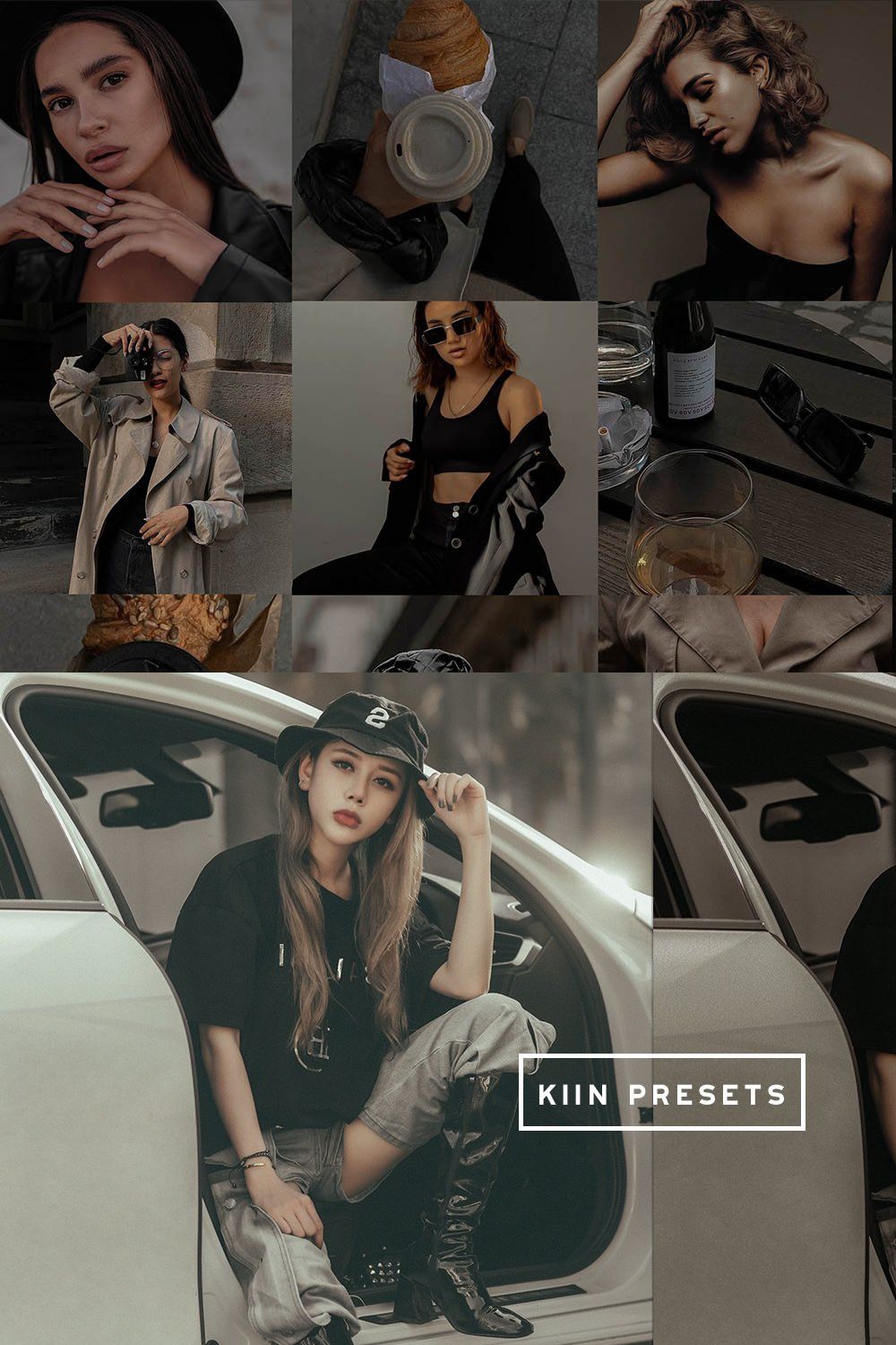 10 BLACK LIGHTROOM MOBILE PRESETS pinterest preview image.