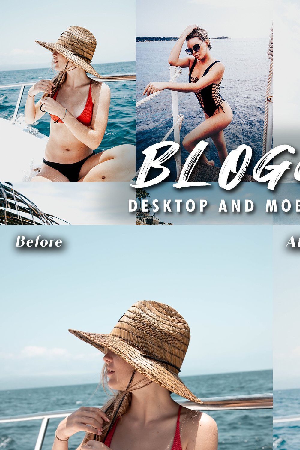 10 Blogger Lightroom Presets pinterest preview image.