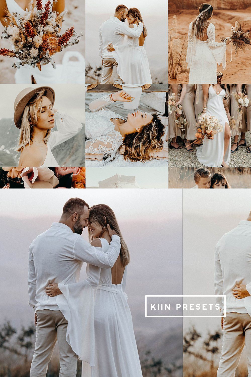 10 BOHO WEDDING LR MOBILE PRESETS pinterest preview image.