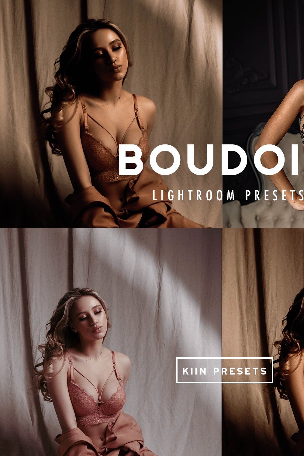 10 BOUDOIR LIGHTROOM PRESETS pinterest preview image.