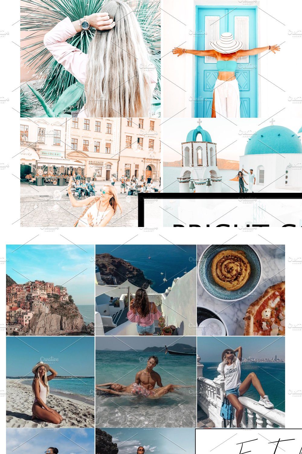 10 BRIGHT LIGHTROOM PRESETS pinterest preview image.