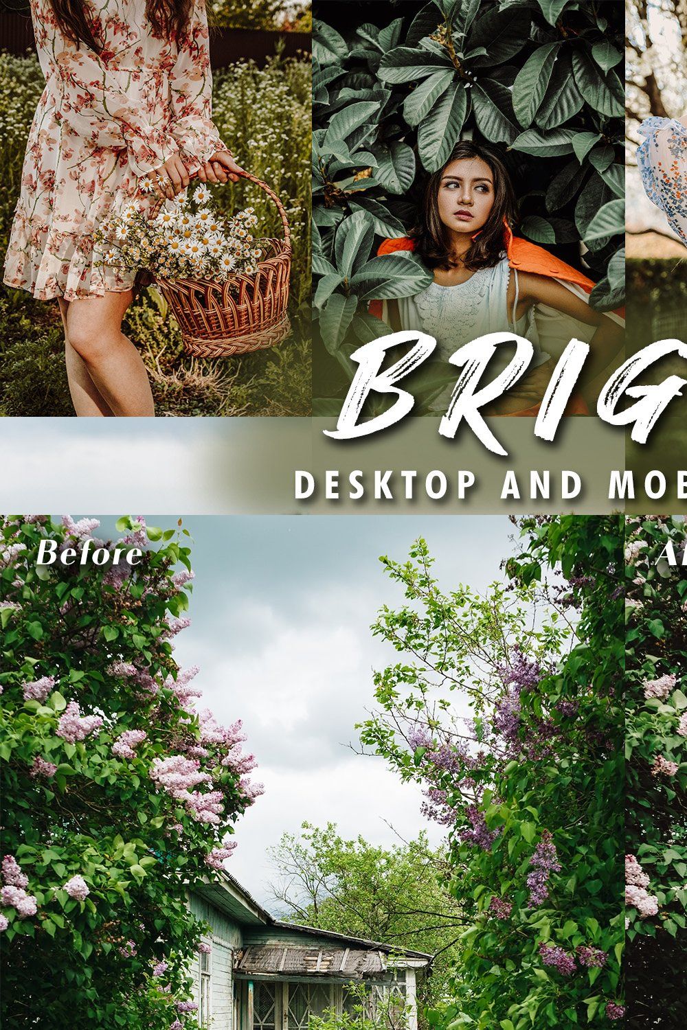 10 Bright Lightroom Presets pinterest preview image.