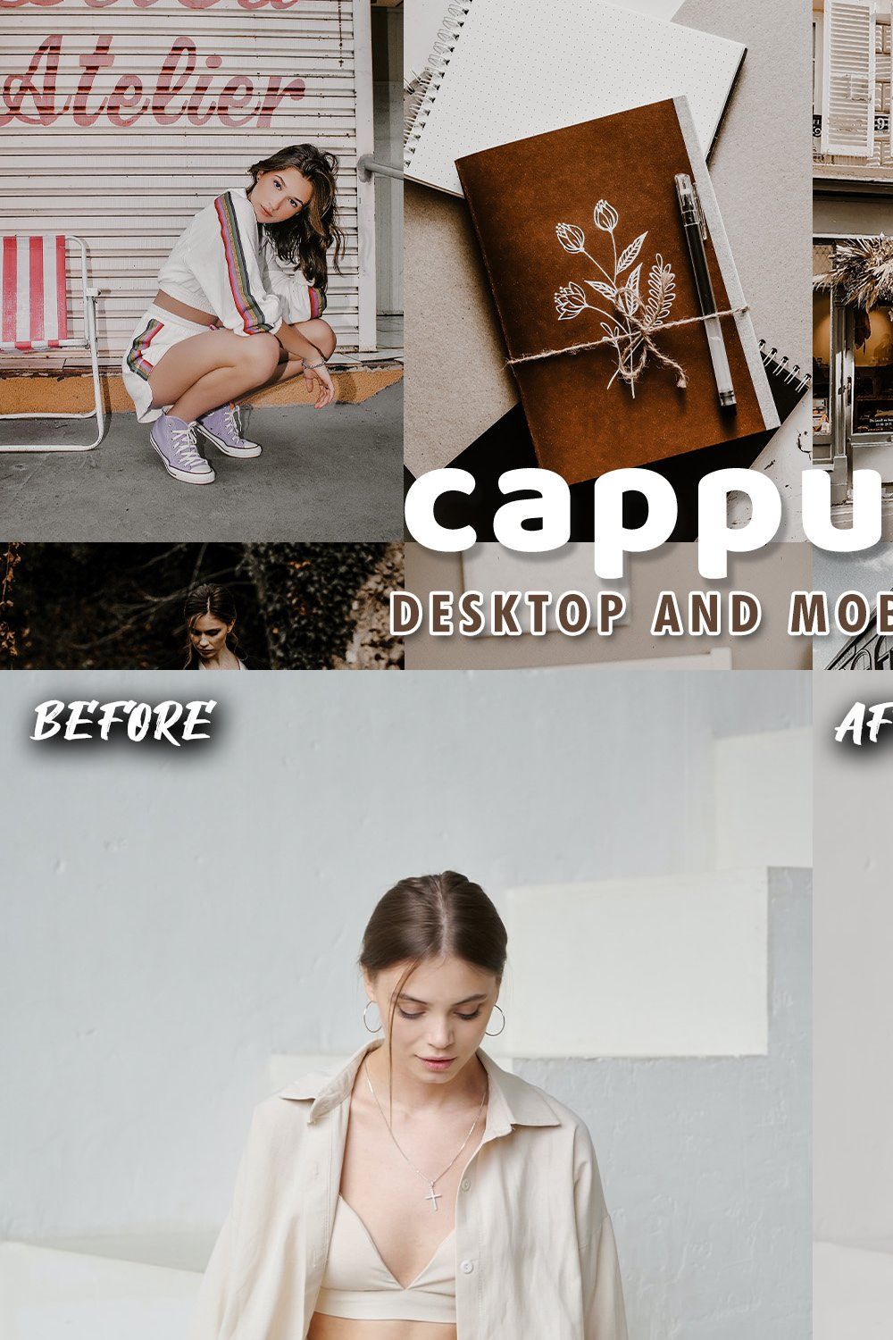 10 Cappucino Lightroom Presets pinterest preview image.