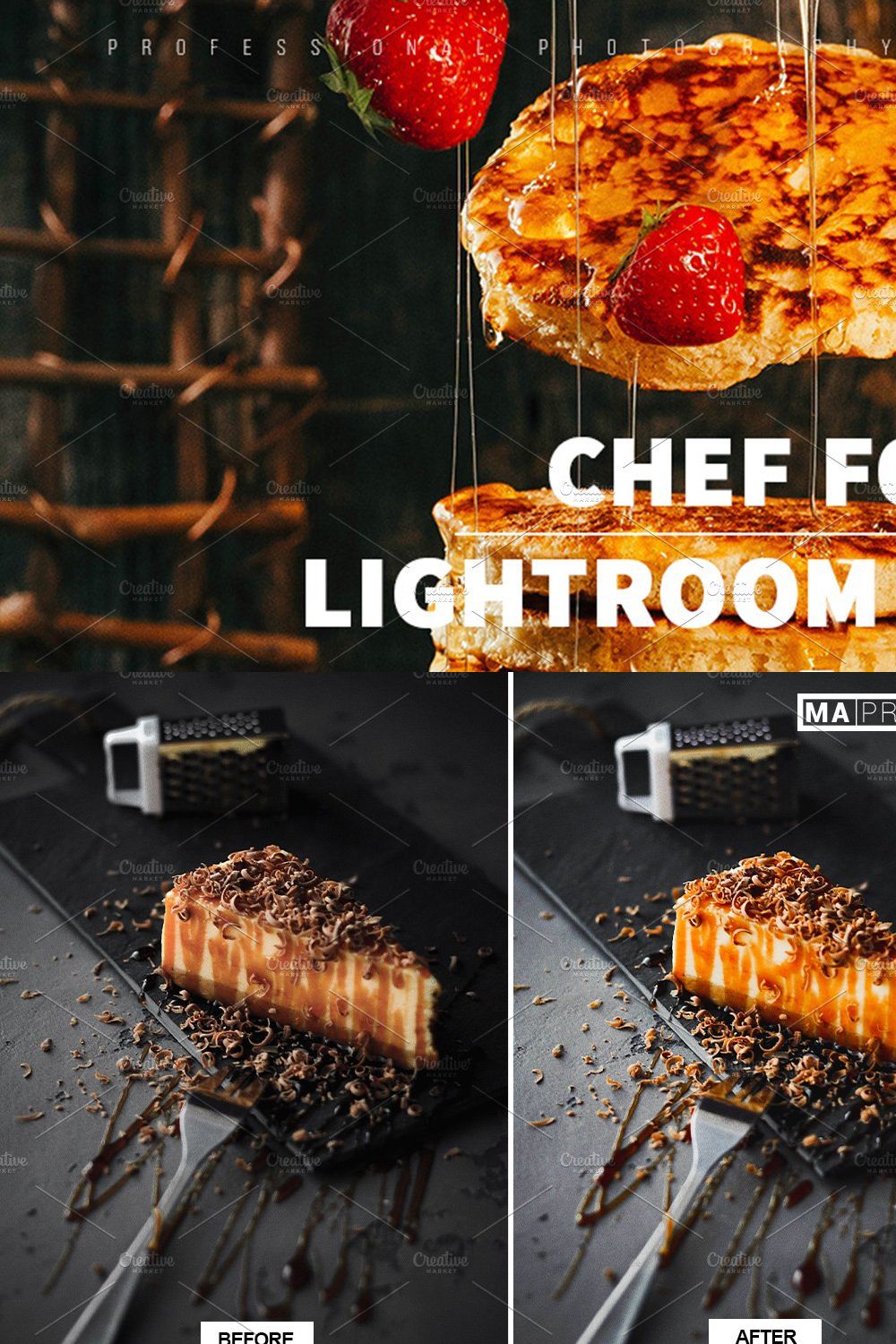 10 CHEF FOOD Lightroom Presets pinterest preview image.
