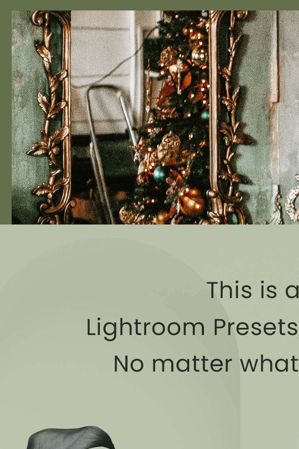 10 Christmas Eve Lightroom Presets pinterest preview image.