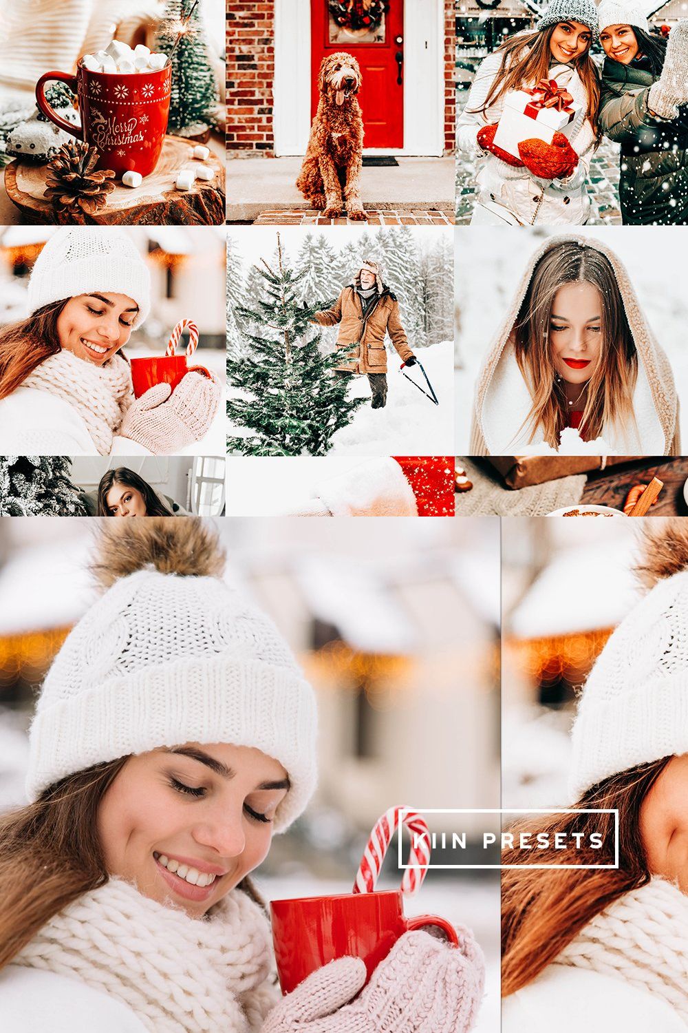 10 CHRISTMAS LIGHTROOM MOB PRESETS pinterest preview image.