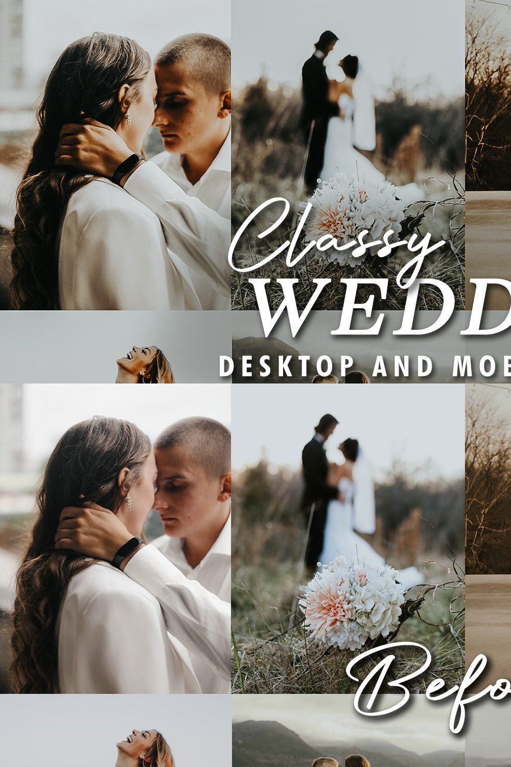 10 Classy Wedding Lightroom Presets pinterest preview image.