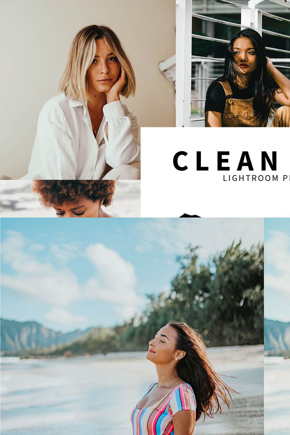 10 Clean Film Lightroom Presets pinterest preview image.