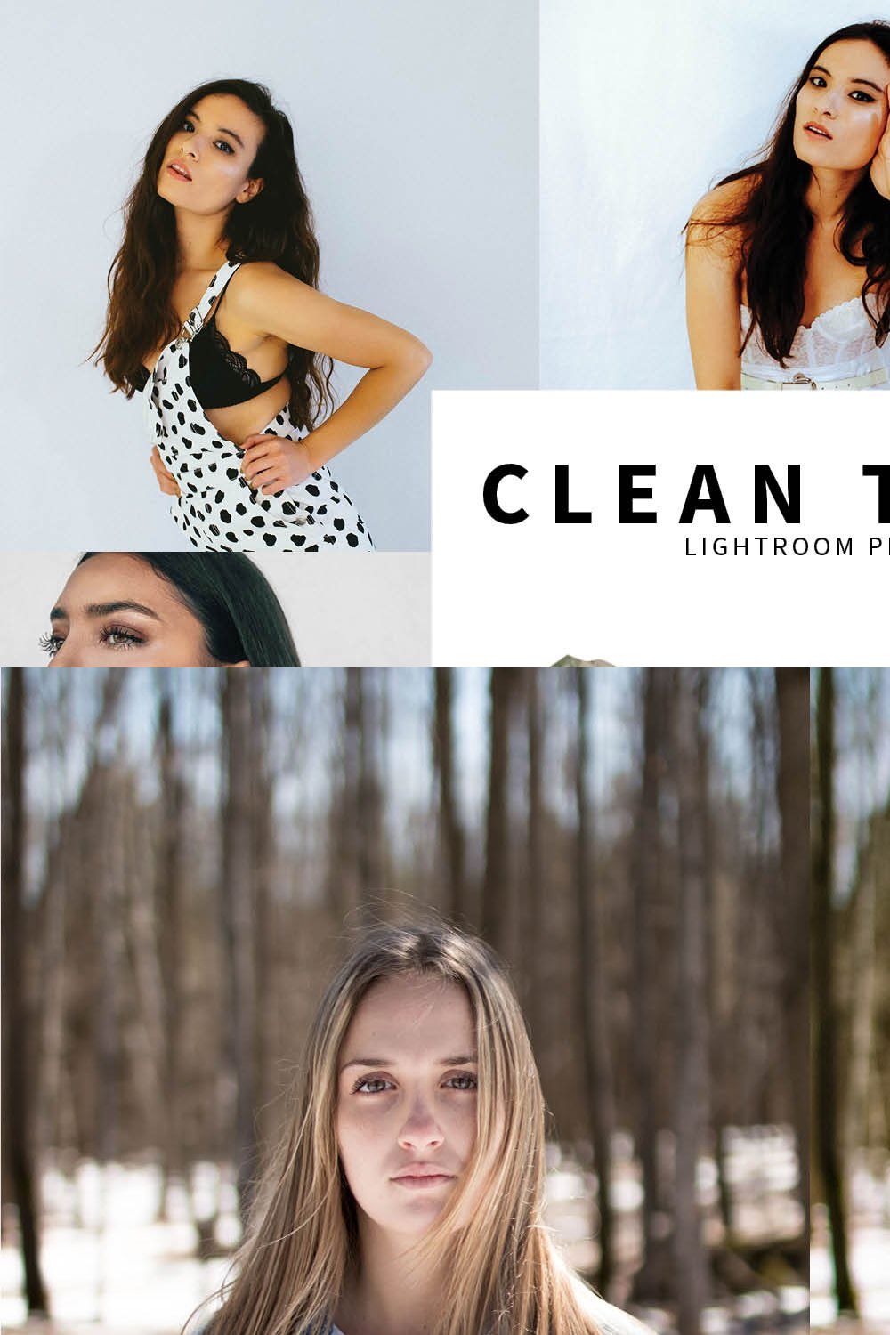 10 Clean Tones Lightroom Presets pinterest preview image.