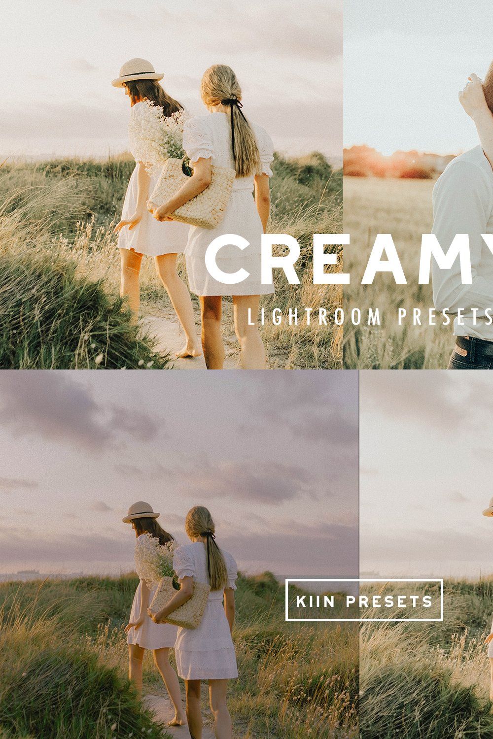 10 CREAMY LIGHTROOM PRESETS pinterest preview image.