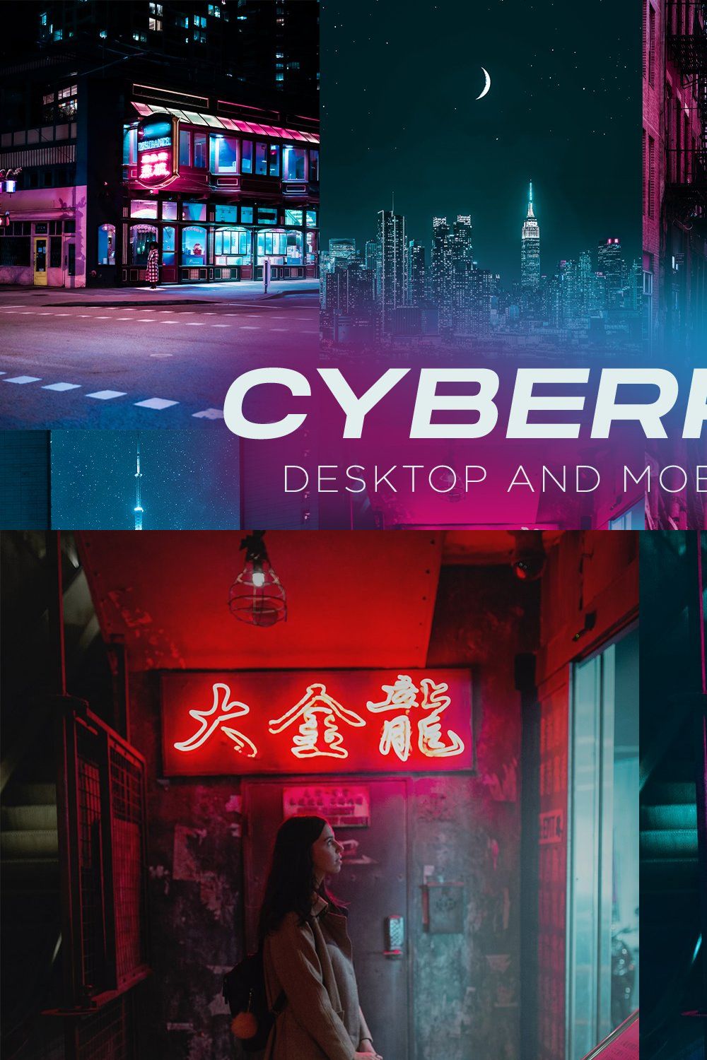 10 Cyberpunk Lightroom Presets pinterest preview image.