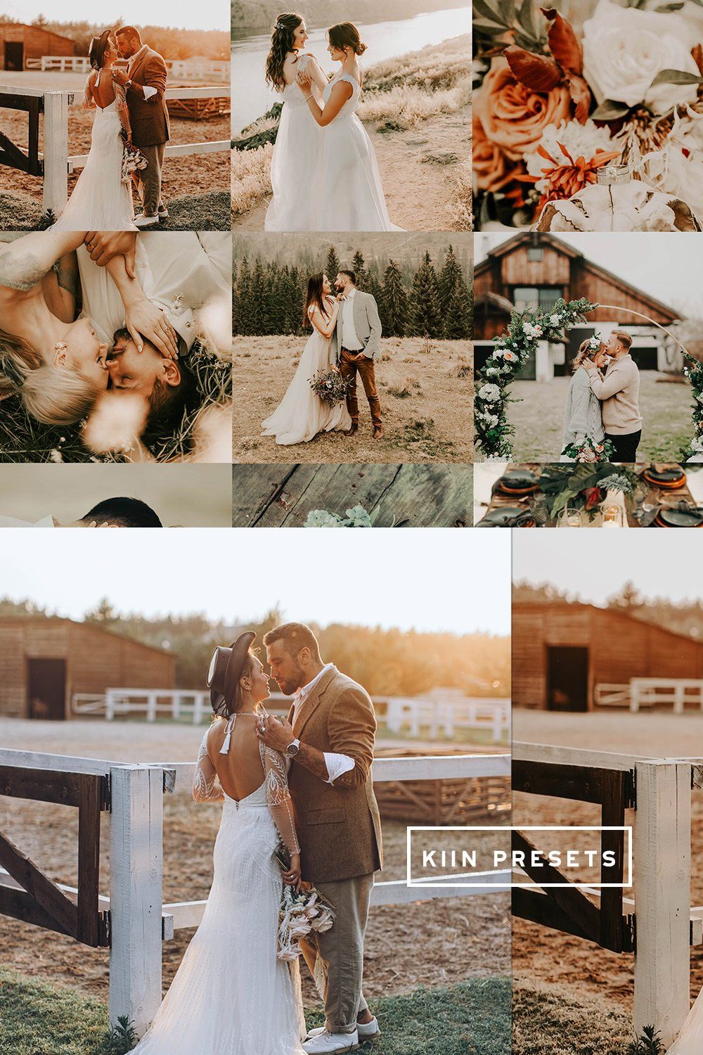 10 EARTHY WEDDING LR MOBILE PRESETS pinterest preview image.