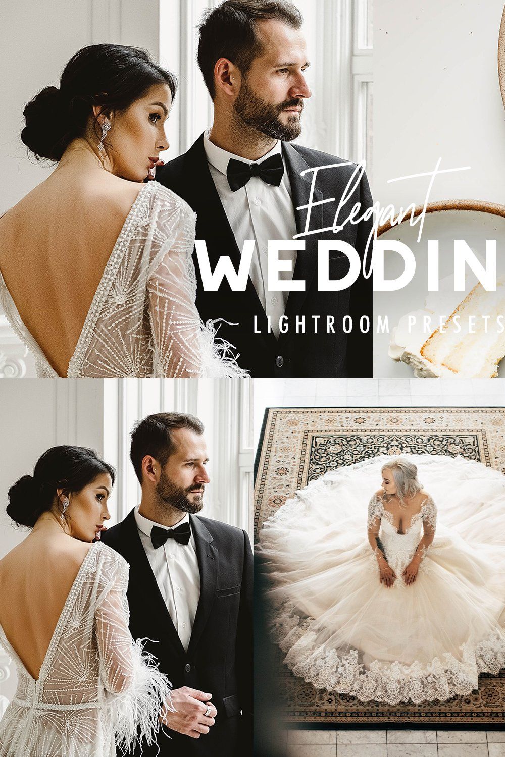 10 ELEGANT WEDDING LIGHTROOM PRESETS pinterest preview image.