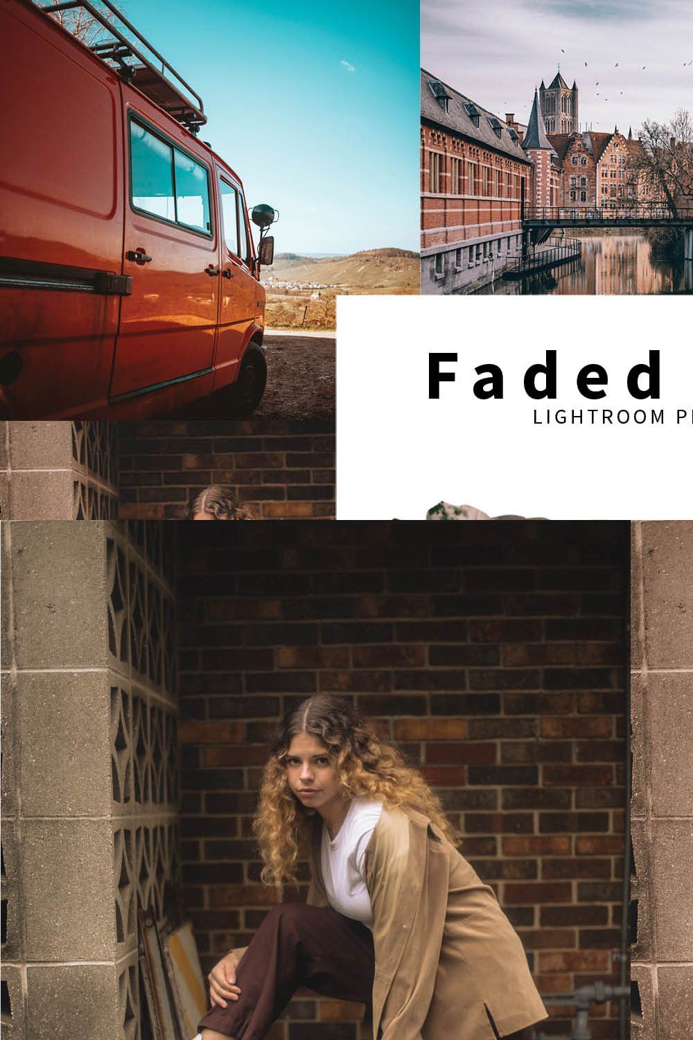 10 Faded Film Lightroom Presets pinterest preview image.