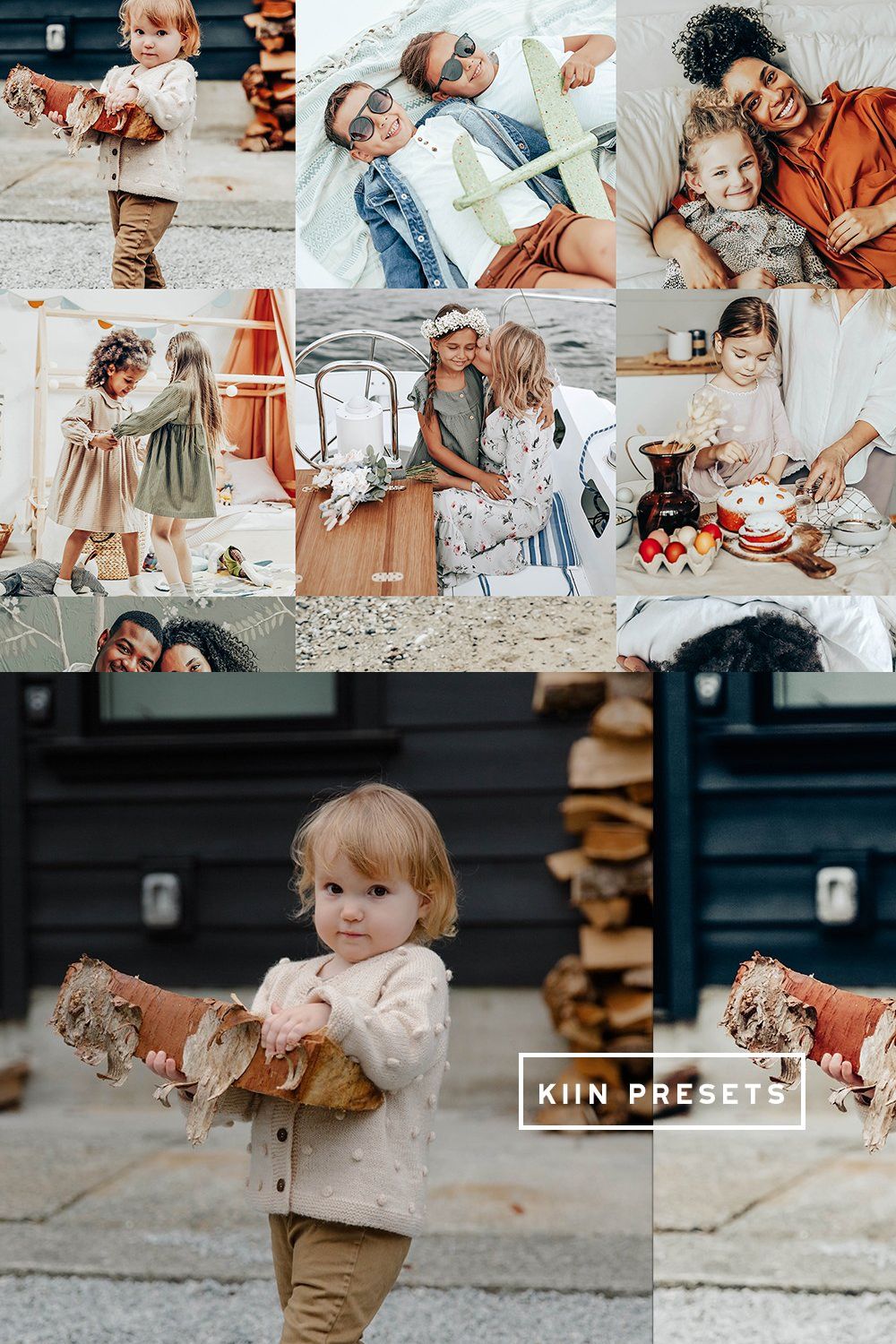 10 FAMILY LIGHTROOM MOBILE PRESETS pinterest preview image.