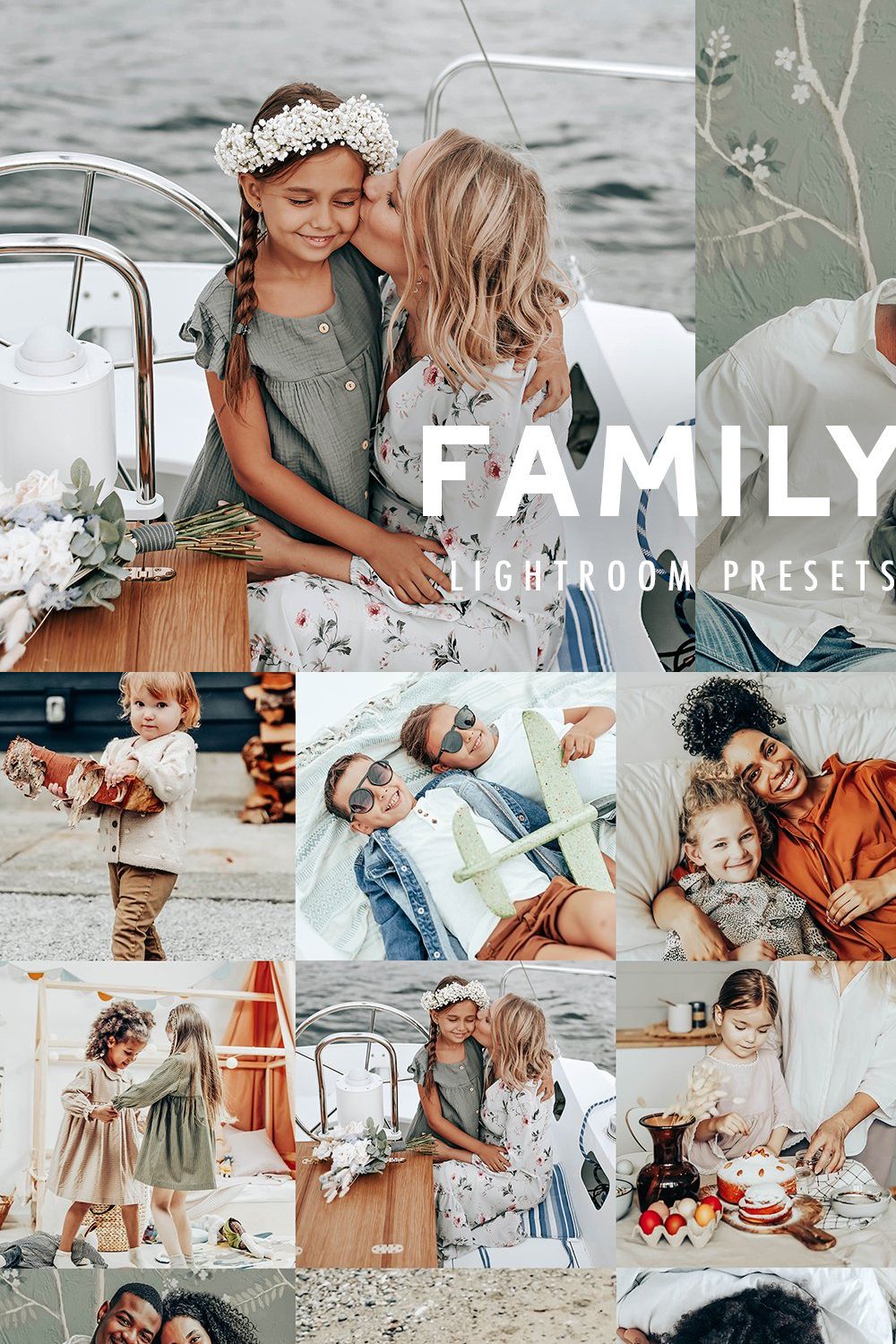 10 FAMILY LIGHTROOM PRESETS pinterest preview image.