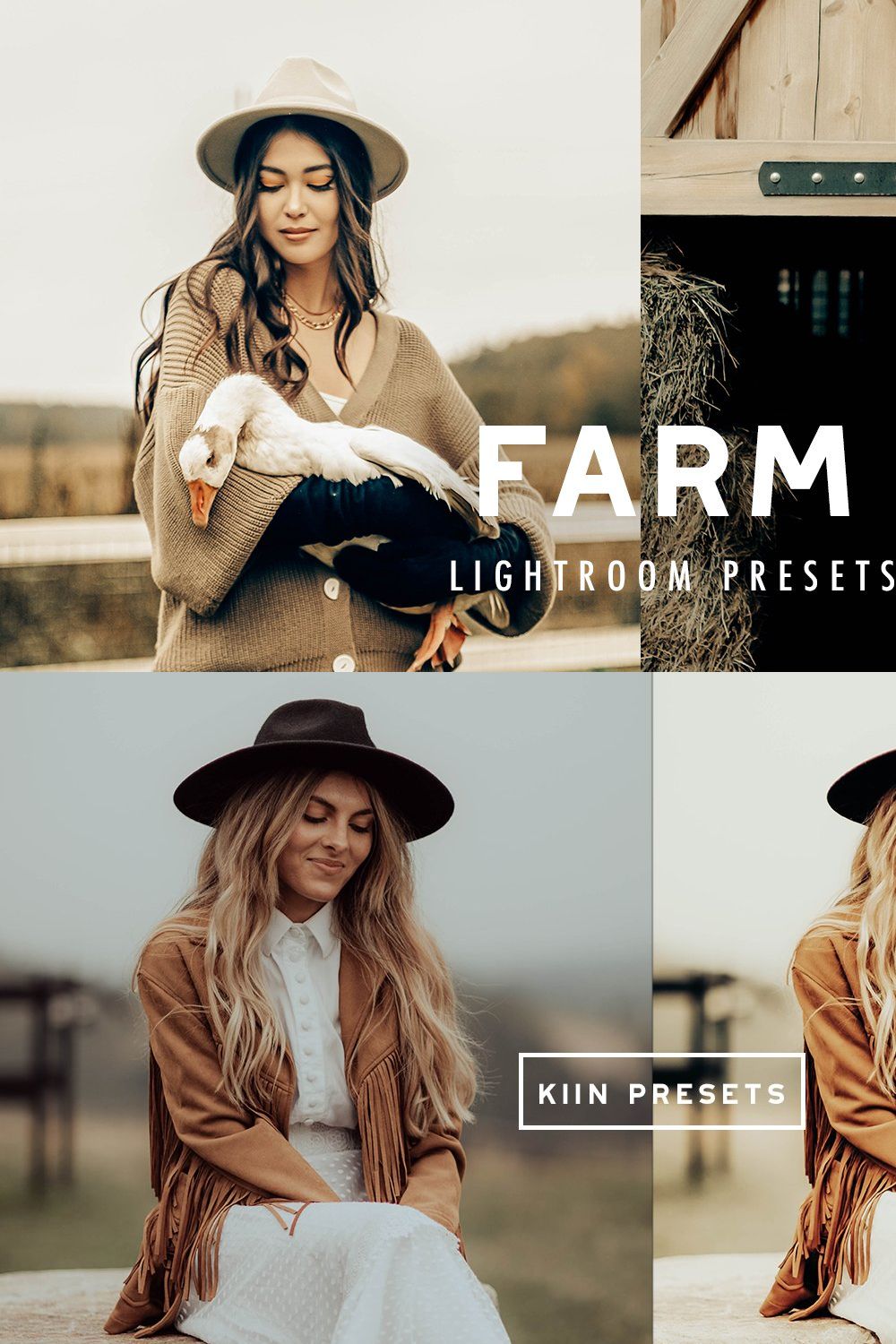 10 FARM LIGHTROOM PRESETS pinterest preview image.