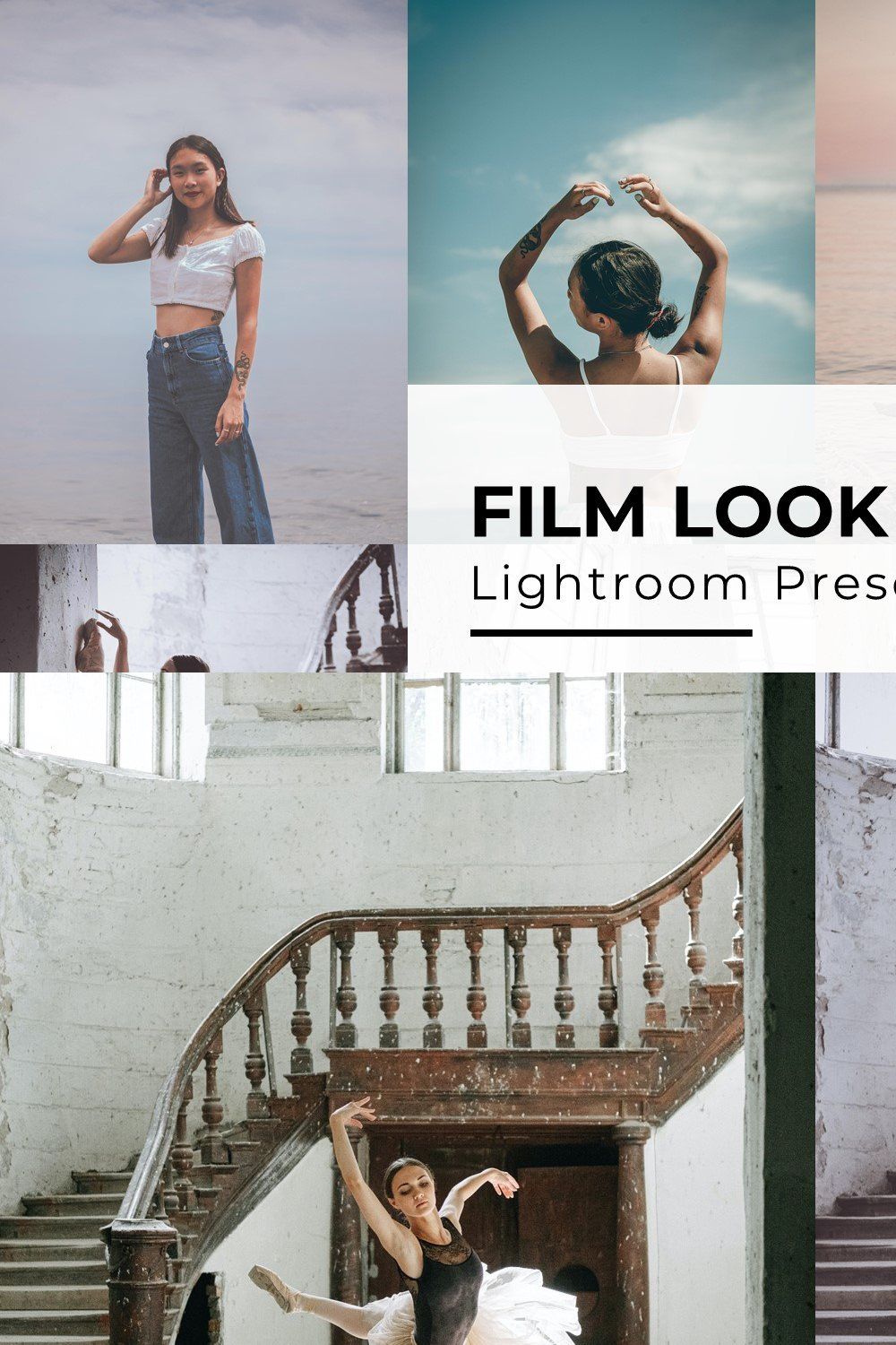 10 Film Look Lightroom Presets pinterest preview image.