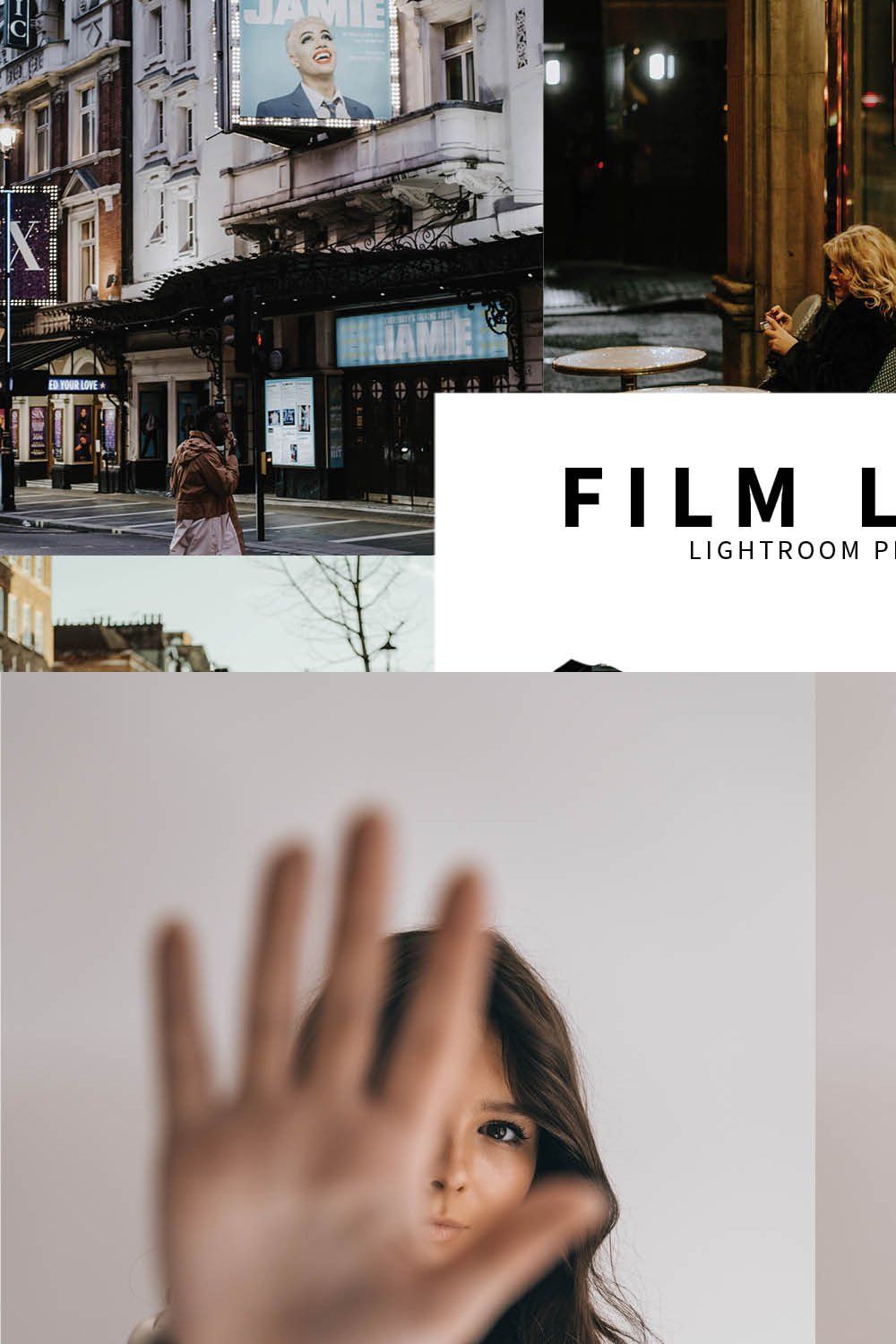 10 Film Look Lightroom Presets pinterest preview image.