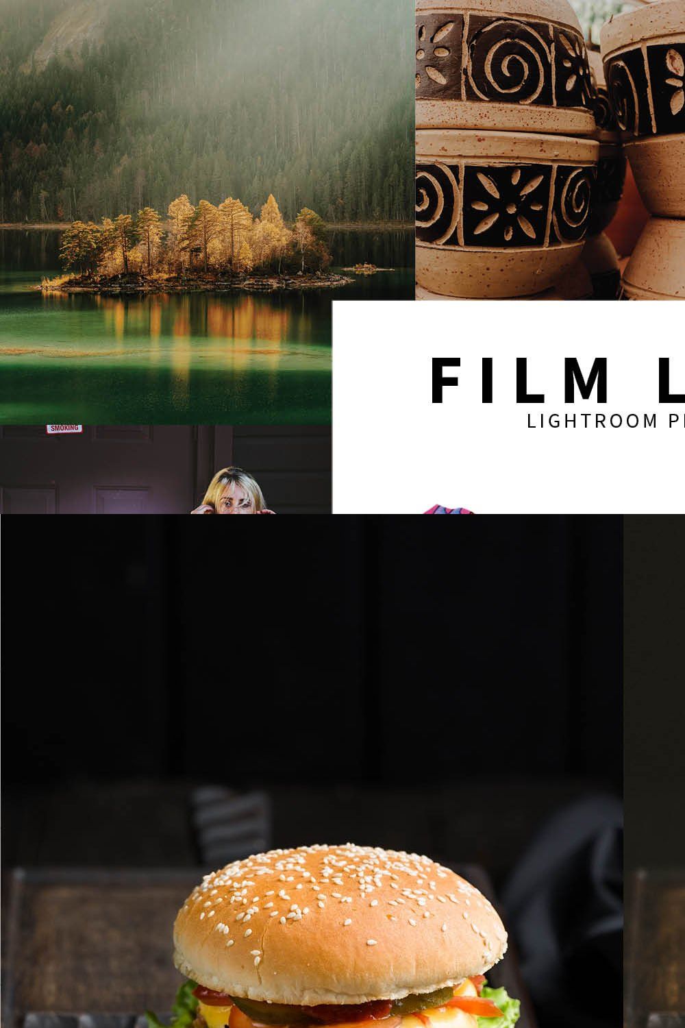 10 Film Look Lightroom Presets pinterest preview image.