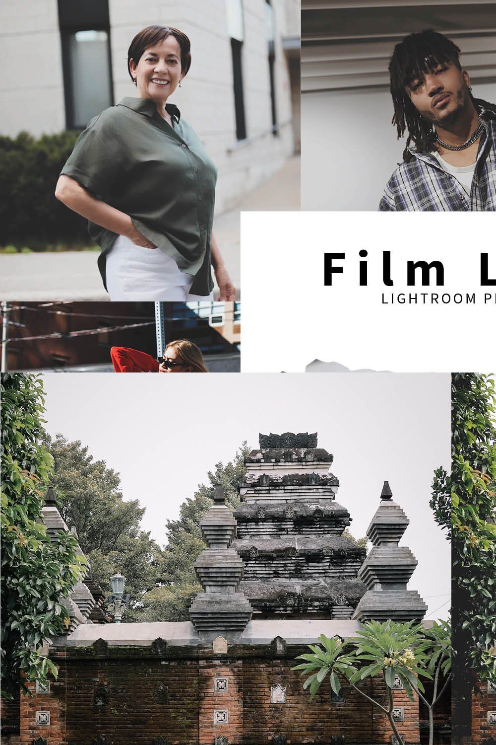 10 Film Look Lightroom Presets pinterest preview image.