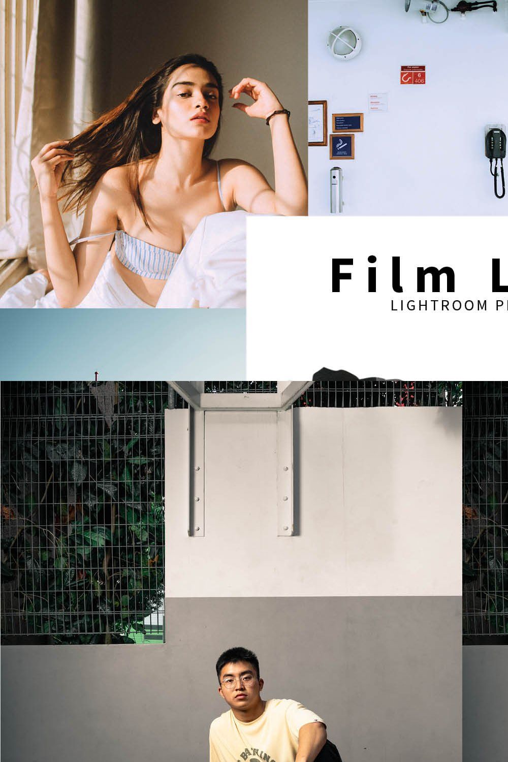 10 Film Look Lightroom Presets pinterest preview image.