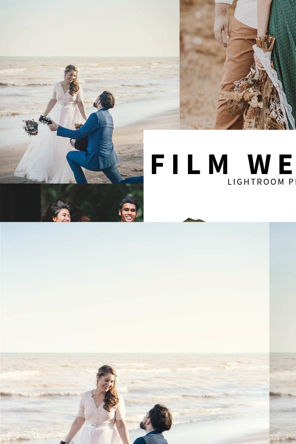 10 Film Wedding Lightroom Presets pinterest preview image.