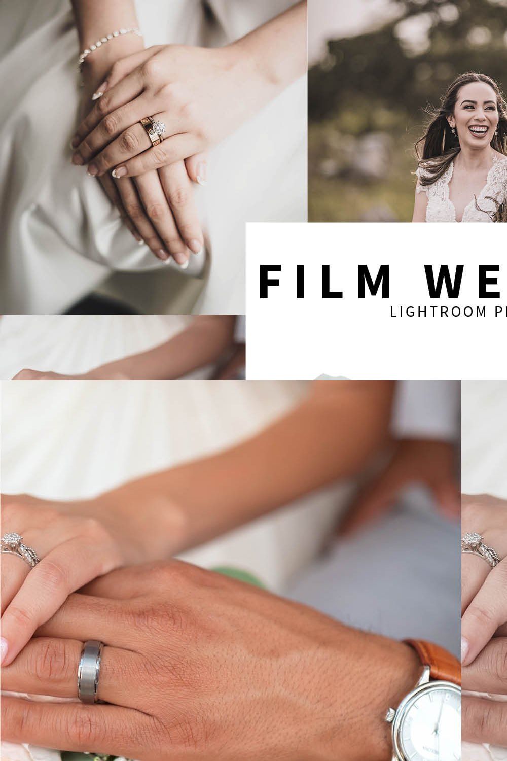 10 Film Wedding Lightroom Presets pinterest preview image.