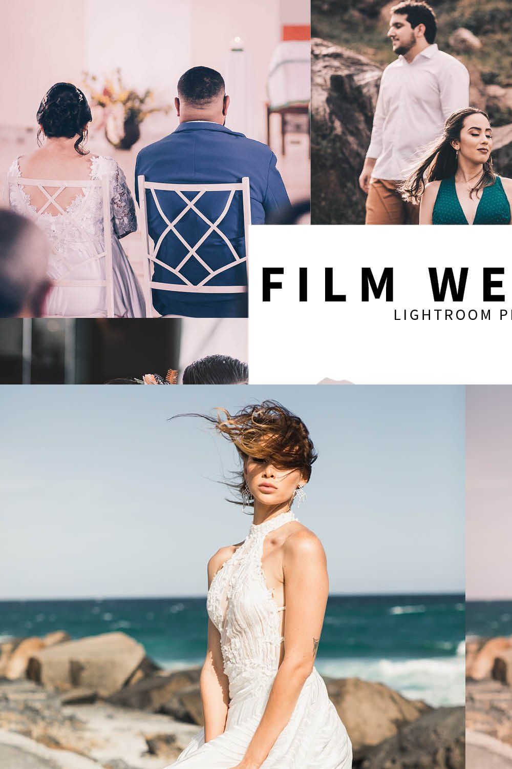 10 Film Wedding Lightroom Presets pinterest preview image.