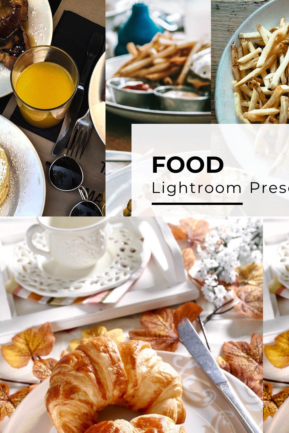 10+ Food Lightroom Presets pinterest preview image.