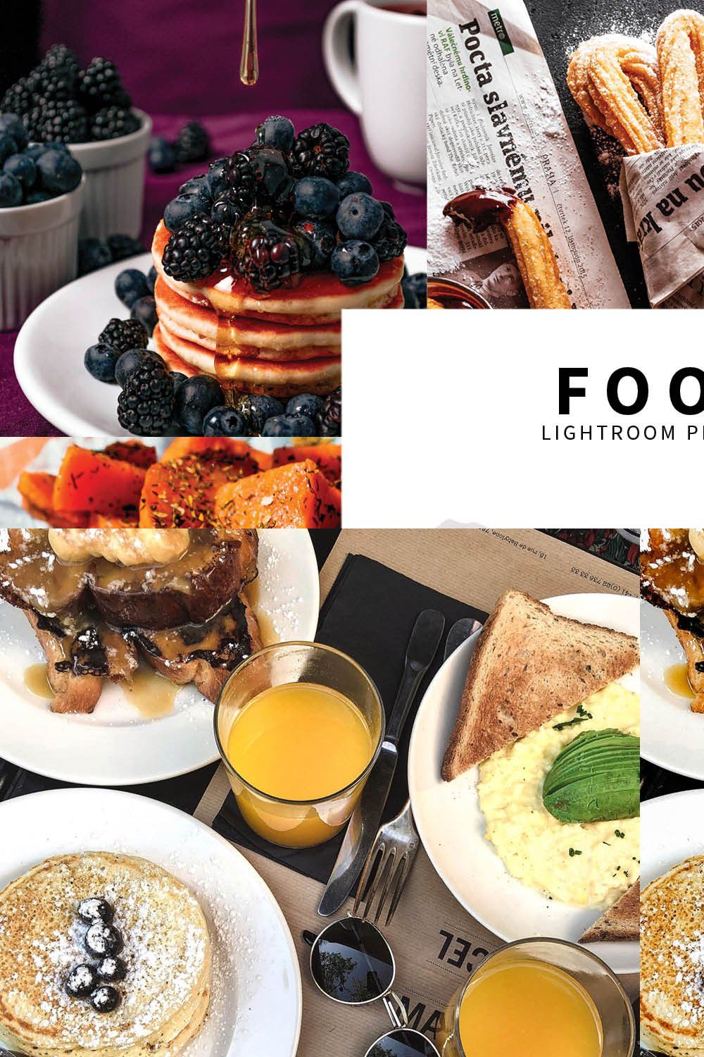 10 Food Lightroom Presets pinterest preview image.