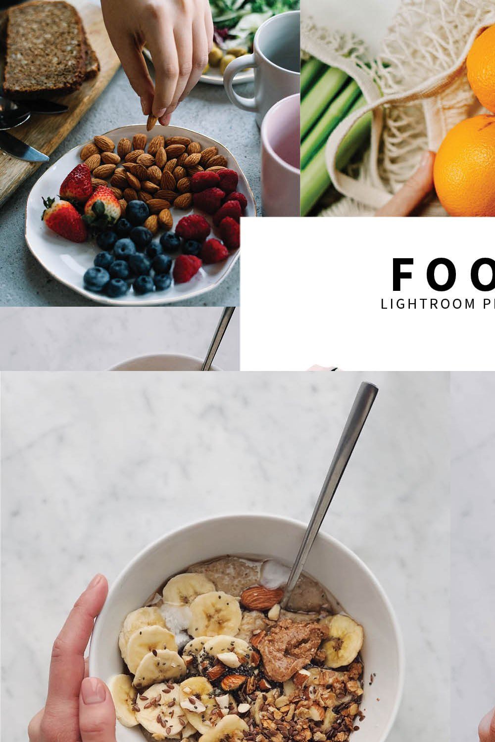 10 Food Lightroom Presets pinterest preview image.