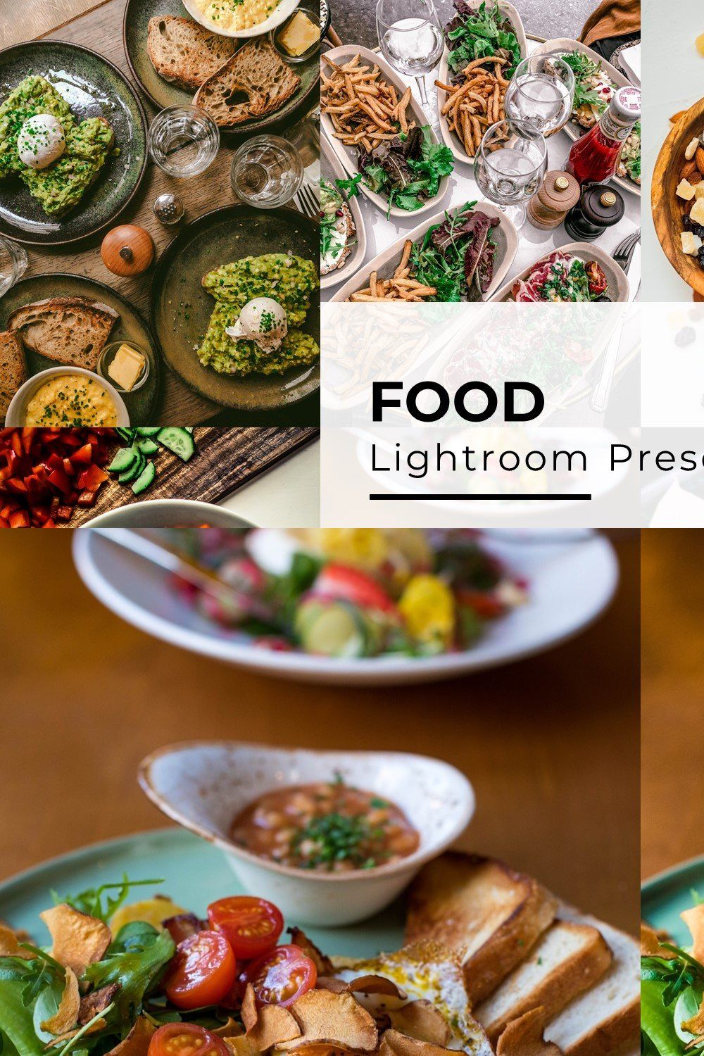 10 Food Lightroom Presets pinterest preview image.