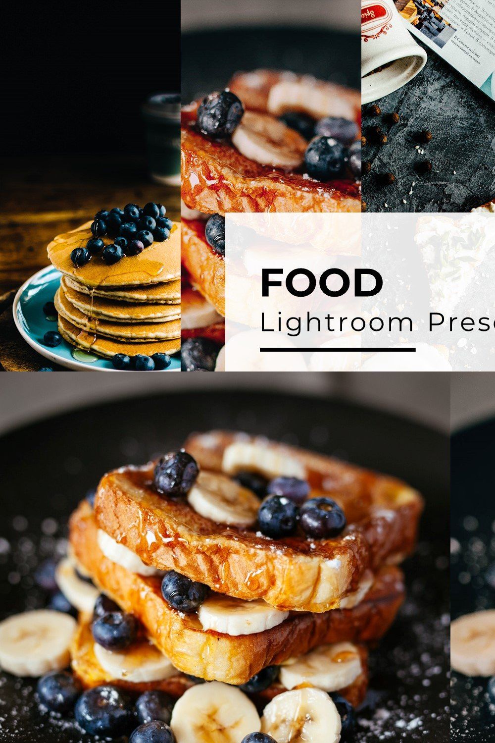 10+ Food Lightroom Presets pinterest preview image.