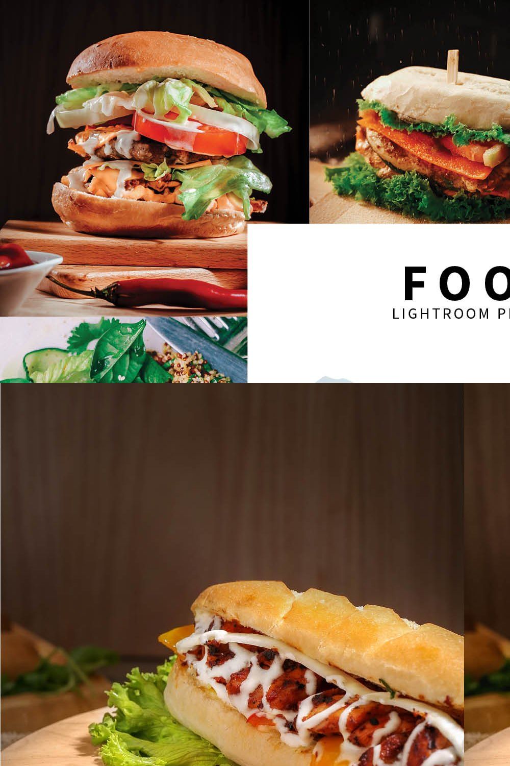 10 Food Lightroom Presets pinterest preview image.